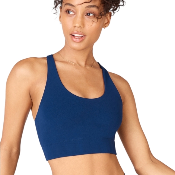Fabletics Other - Fabletics Simone SculptKnit Midi Sports Bra Navy Blue